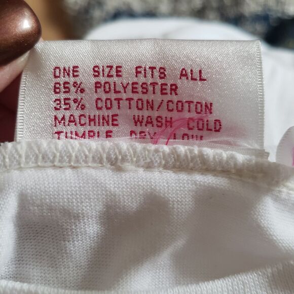 Vintage Hawaiian Flavor Cover Up T Shirt Dress White Floral New With Tags - Picture 7 of 11